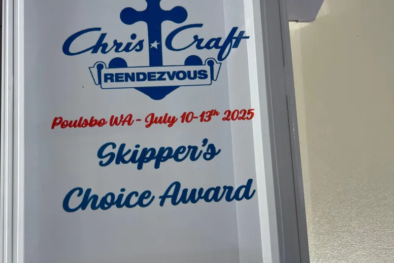  Yacht Photos Pics Plaque for Chris-Craft Rendezvous Skipper's Choice Award, Poulsbo WA, July 2025.