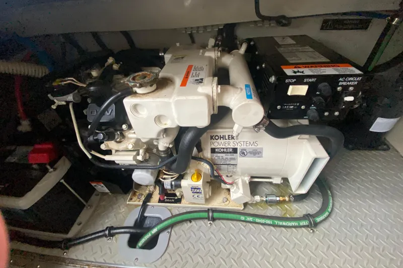  Yacht Photos Pics Engine compartment of a 2004 Formula 370ss with Kohler power systems generator.