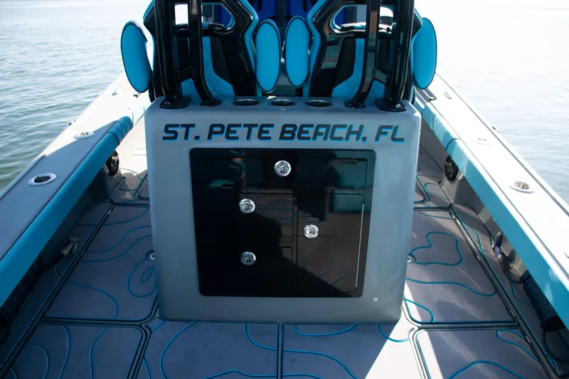  Yacht Photos Pics 2022 Costa Custom Boats 264 interior, St. Pete Beach, FL, featuring sleek design and seating.