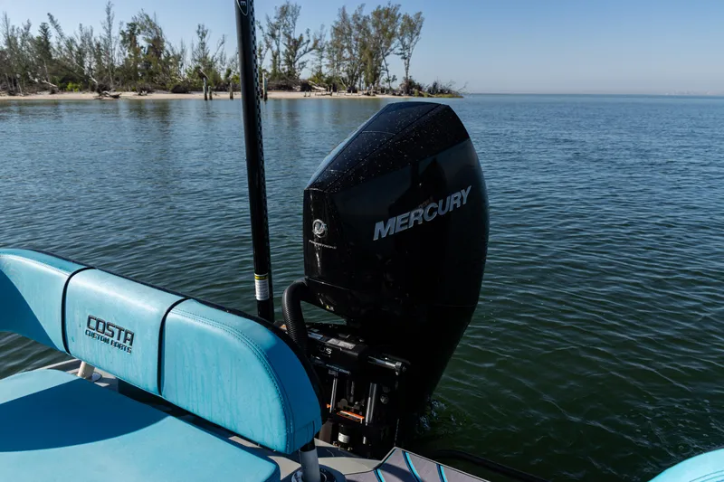  Yacht Photos Pics 2022 Costa Custom Boats 264 with Mercury engine on calm water.