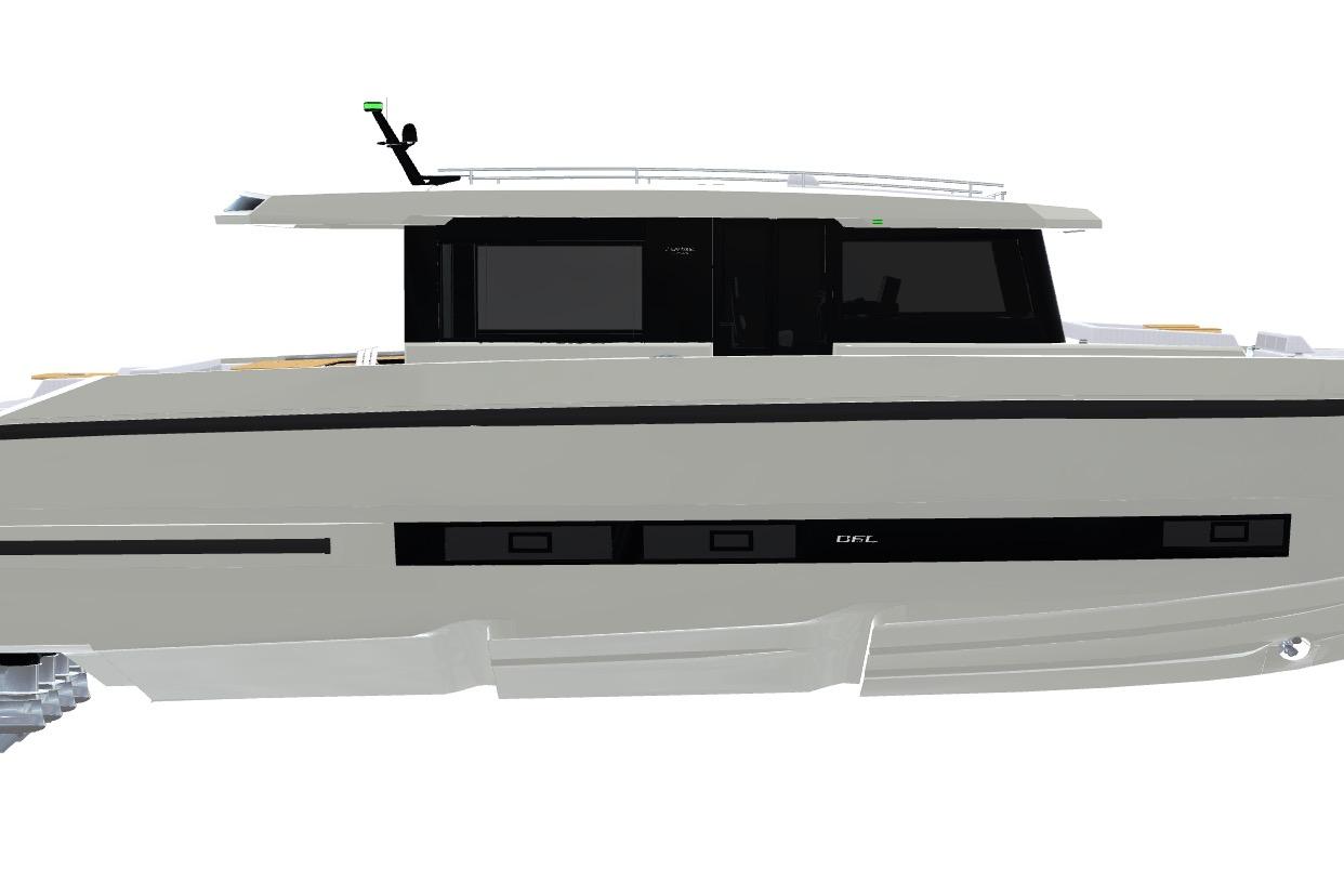 2026 De Antonio Yachts D60 luxury yacht, sleek design, side view.