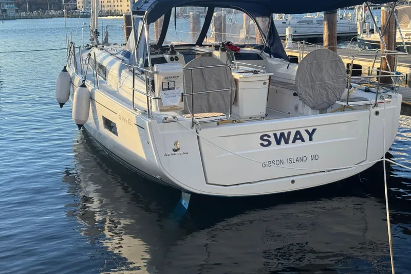 Sway Yacht Photos Pics 2023 Beneteau Oceanis 40.1 yacht named "Sway" docked at Gibson Island, MD.