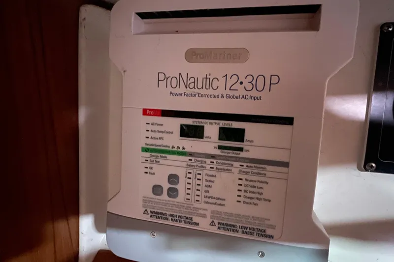 Quest Yacht Photos Pics ProNautic 12:30P charger in 2004 Catalina 350 sailboat, power factor corrected.