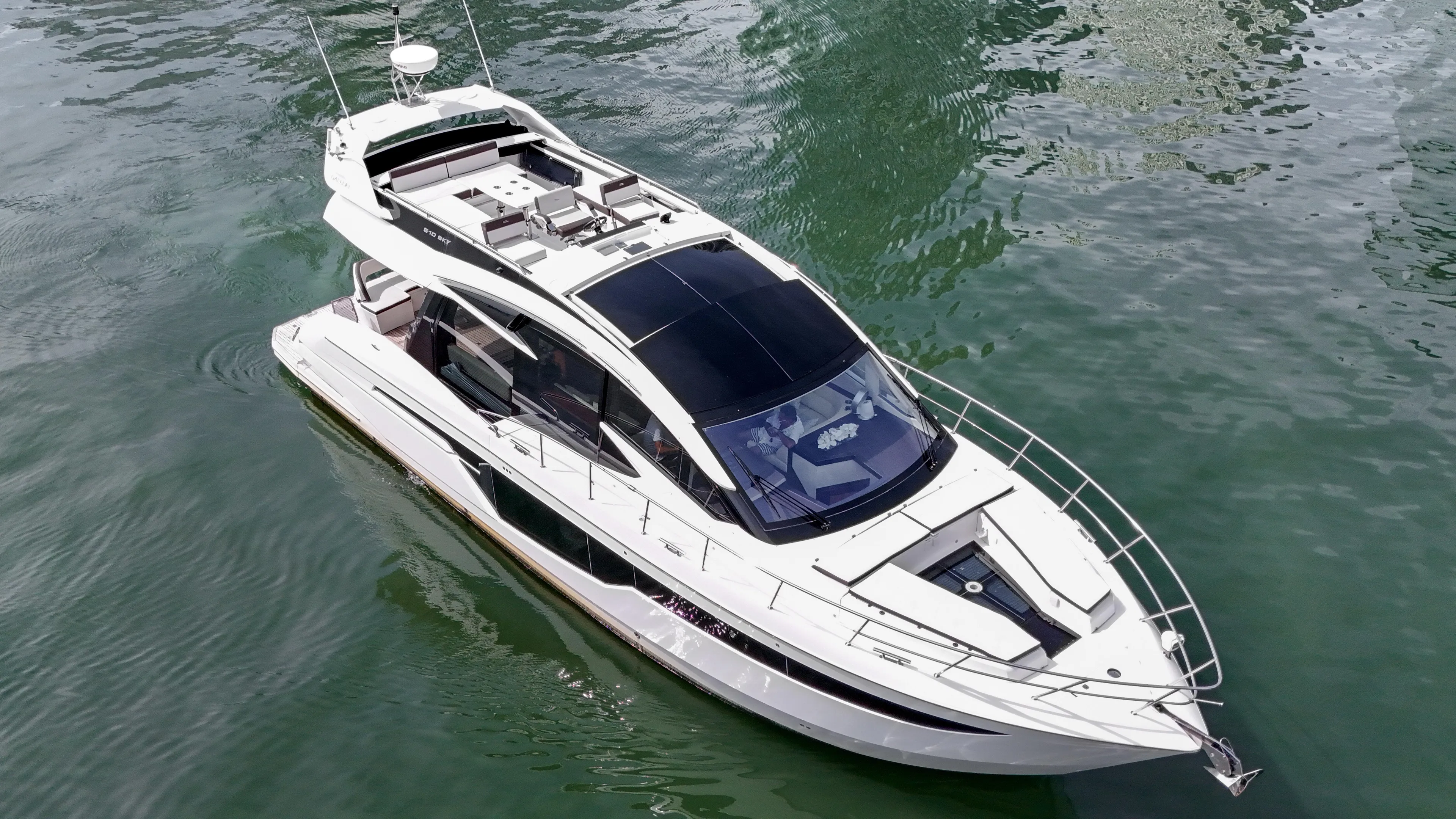  Yacht Photos Pics Luxury yacht Galeon 510 Sky 2020 on calm waters.