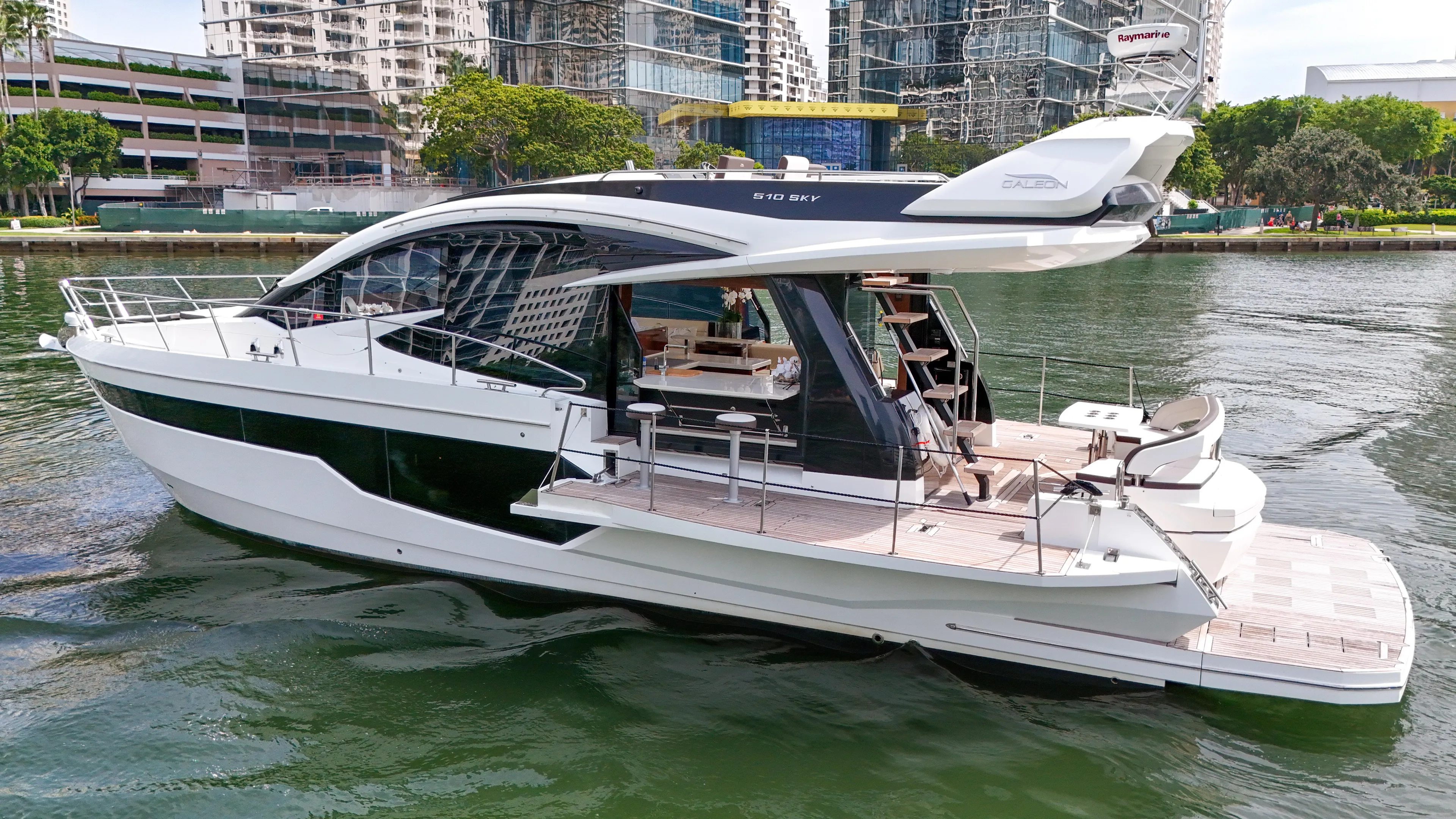  Yacht Photos Pics Luxury yacht Galeon 510 Sky 2020 on calm waters.