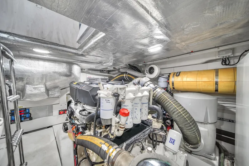  Yacht Photos Pics Engine room of 2020 Galeon 510 Sky yacht.