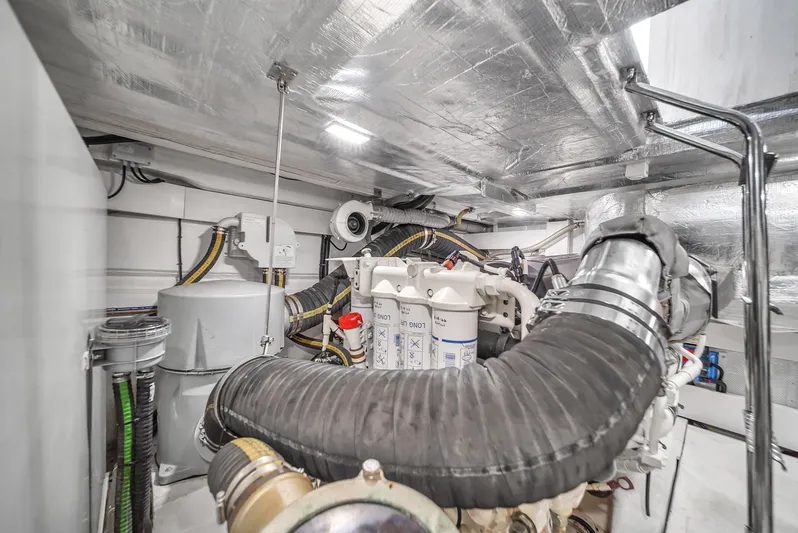  Yacht Photos Pics Engine room of 2020 Galeon 510 Sky yacht.