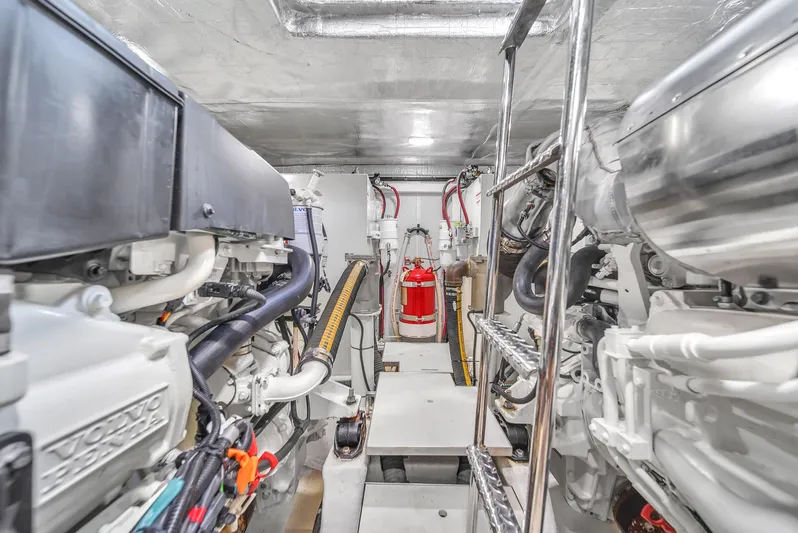  Yacht Photos Pics Engine room of 2020 Galeon 510 Sky yacht.