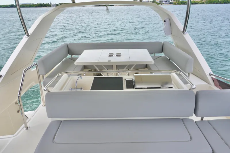 Sandals Yacht Photos Pics Luxurious 2017 Aquila 44 Yacht with spacious outdoor seating and dining area.