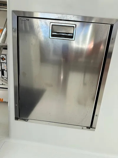 Goin' Coastal Yacht Photos Pics Stainless steel hatch on 2018 Fountaine Pajot Helia 44 Evolution yacht.