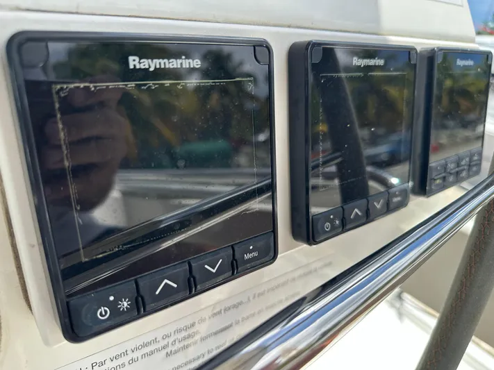 Goin' Coastal Yacht Photos Pics Raymarine navigation displays on 2018 Fountaine Pajot Helia 44 Evolution yacht.