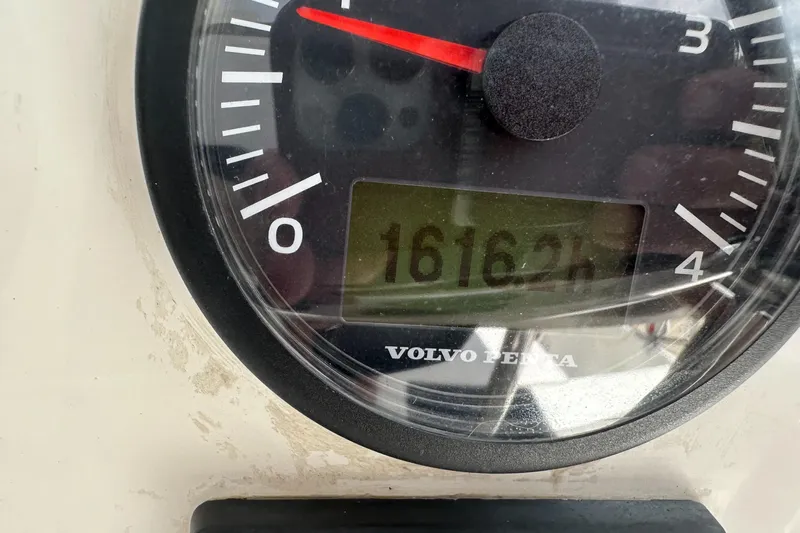 Goin' Coastal Yacht Photos Pics Volvo Penta engine hour meter showing 1616.2 hours on Fountaine Pajot Helia 44 Evolution.