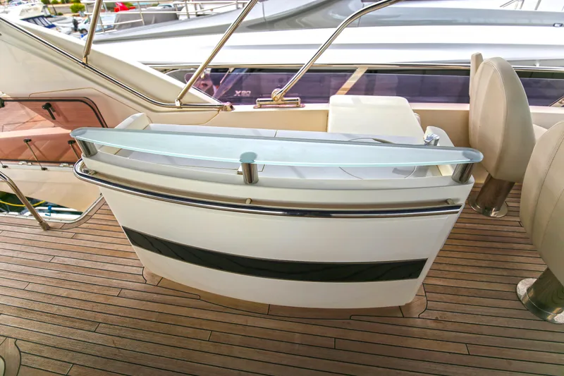  Yacht Photos Pics Luxurious 2012 Princess 72 Motor Yacht interior with elegant seating and sleek design.