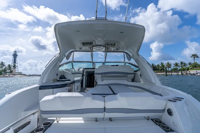  Yacht Photos Pics 2022 Formula 40 Performance Cruiser on water, featuring spacious deck and luxurious seating.