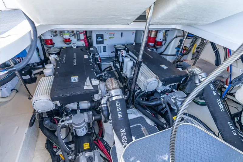  Yacht Photos Pics Engine room of 2022 Formula 40 Performance Cruiser with Volvo Penta engines.