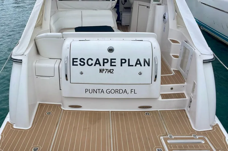 Escape Plan Yacht Photos Pics 2008 Tiara Yachts 4300 Sovran, "Escape Plan," docked in Punta Gorda, FL.
