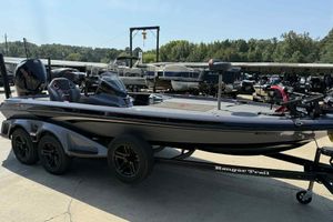 2023 Ranger Z520R 55th Anniversary Limited Edition boat on trailer, parked outdoors.