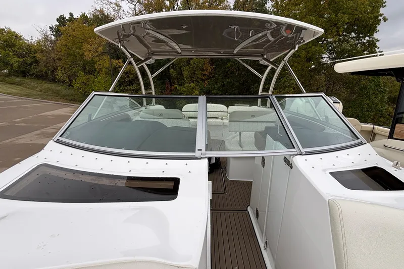  Yacht Photos Pics 2022 Cobalt R35 boat with sleek design, spacious seating, and modern canopy.