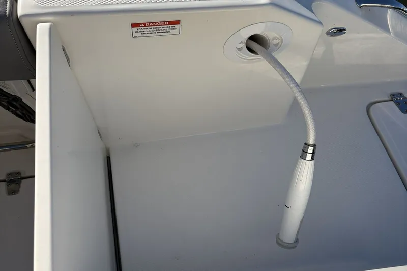  Yacht Photos Pics Boston Whaler 330R 2024, boat water hose connection.
