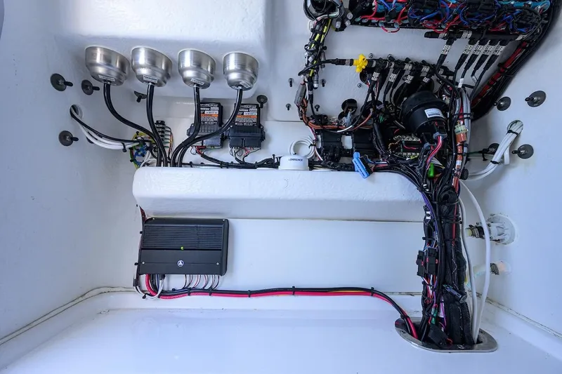  Yacht Photos Pics 2024 Cape Horn 31 T boat wiring and electrical system detail.