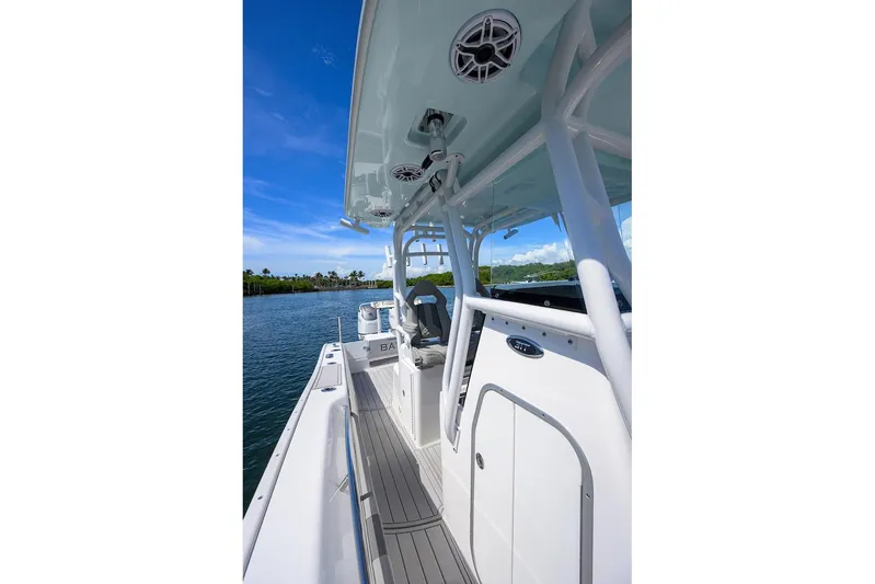  Yacht Photos Pics 2024 Cape Horn 31 T boat, sleek design, spacious deck, and modern features on a sunny day.