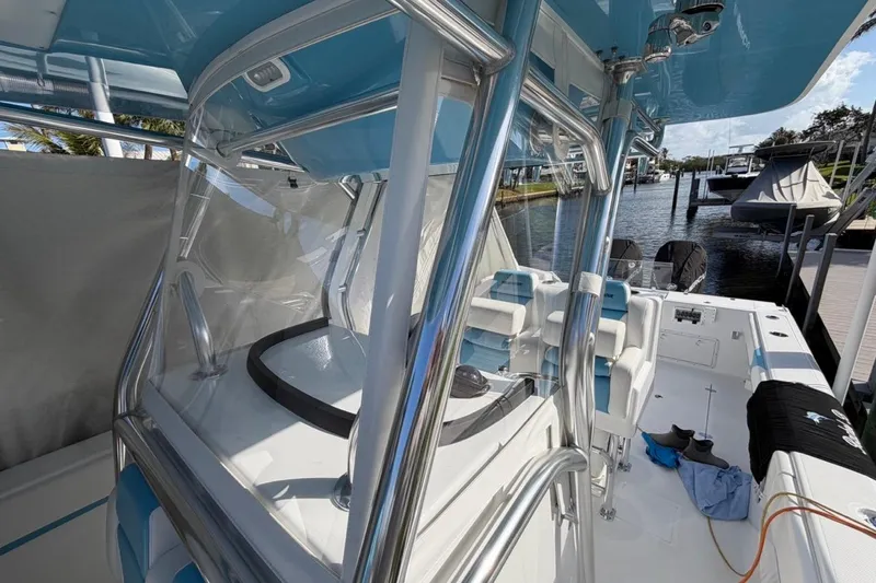  Yacht Photos Pics 2022 Bluewater 2850 CC boat interior with sleek design and modern features.