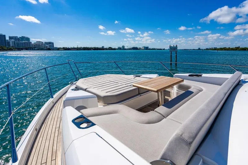 My Inspiration Yacht Photos Pics Luxurious 2019 Sunseeker Manhattan 66 yacht with spacious deck and stunning ocean view.