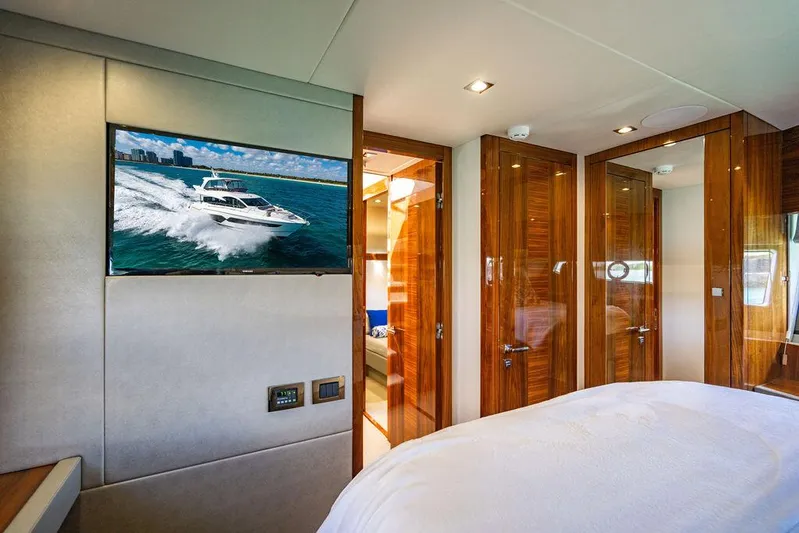 My Inspiration Yacht Photos Pics Luxurious interior of 2019 Sunseeker Manhattan 66 yacht with modern amenities.