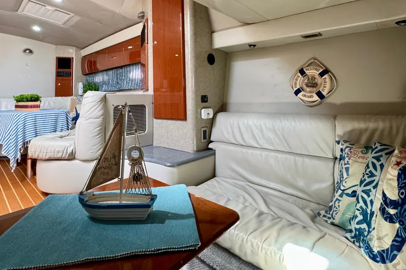 40 Formula Pc Yacht Photos Pics Interior of 2006 Formula 40 PC yacht with elegant seating and nautical decor.