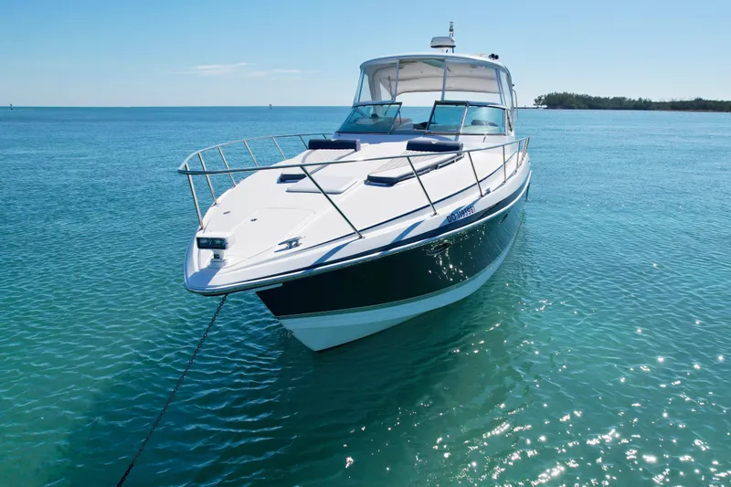 40 Formula Pc Yacht Photos Pics 2006 Formula 40 PC yacht anchored in clear blue water, sunny day.
