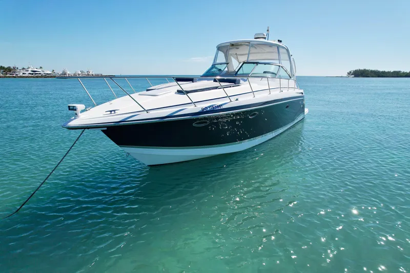 40 Formula Pc Yacht Photos Pics 2006 Formula 40 PC yacht anchored in clear blue water under a sunny sky.