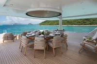Bridge Deck Aft Dining Area Looking Aft To Port