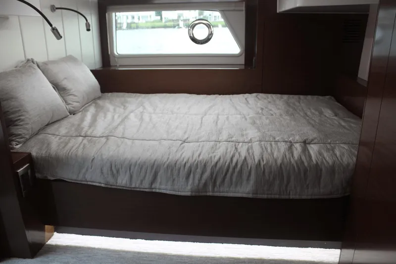 Dream Weaver Yacht Photos Pics Luxurious cabin interior of 2021 Ocean Alexander 45 Divergence Coupe yacht.