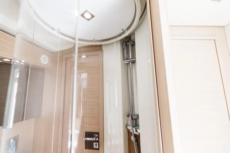  Yacht Photos Pics Beneteau Monte Carlo 5 2015 yacht bathroom with modern shower design.