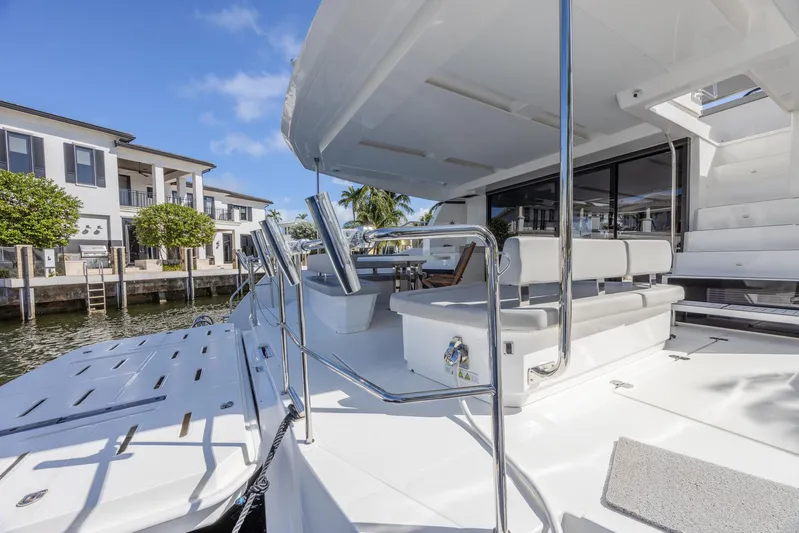  Yacht Photos Pics 2024 Leopard 53 Powercat yacht with spacious deck and modern design.