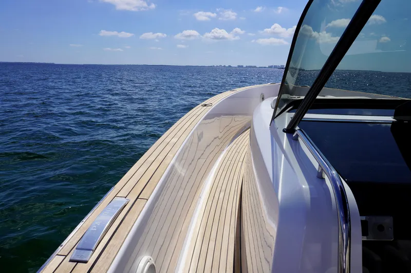  Yacht Photos Pics 2020 Pardo Yachts 38 cruising on open water under a clear sky.