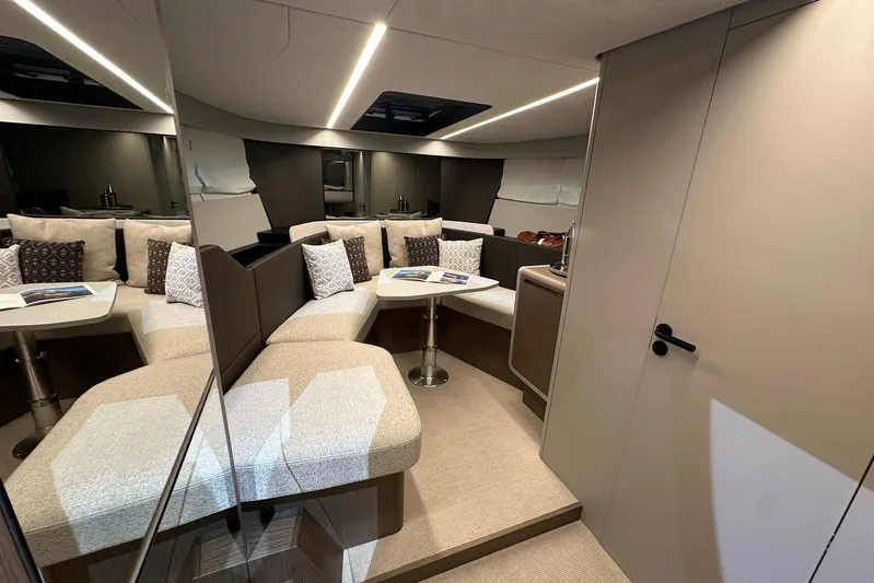  Yacht Photos Pics Luxurious interior of 2024 Nerea Yacht NY40 with elegant seating and modern design.