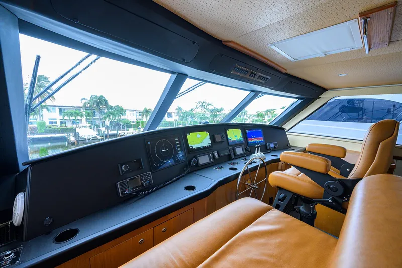 Night Bird Yacht Photos Pics Viking 61 Night Bird - Interior Flybridge