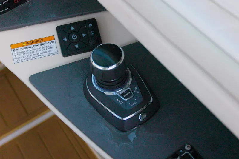  Yacht Photos Pics Joystick control panel on 2023 Boston Whaler 320 Vantage boat.
