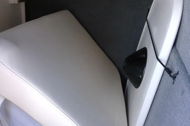  Yacht Photos Pics 2023 Grady-White Freedom 285 interior seat detail with black strap.