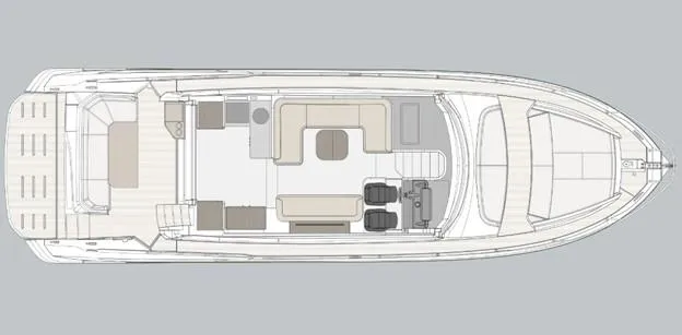  Yacht Photos Pics 2024 Azimut 53 Fly yacht floor plan, showcasing spacious interior layout and design.