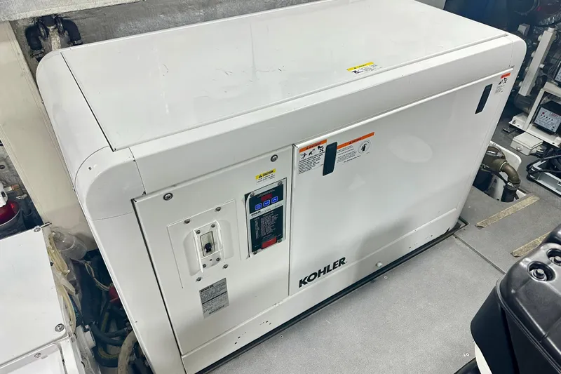  Yacht Photos Pics Kohler generator in Absolute 72 FLY yacht engine room, 2016 model.