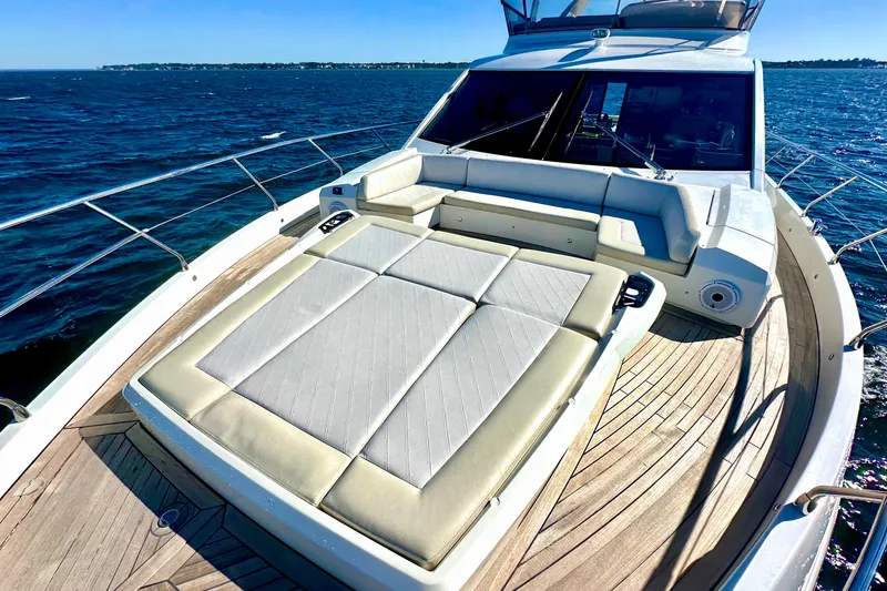  Yacht Photos Pics Luxurious 2016 Absolute 72 FLY yacht with spacious sun deck on open water.