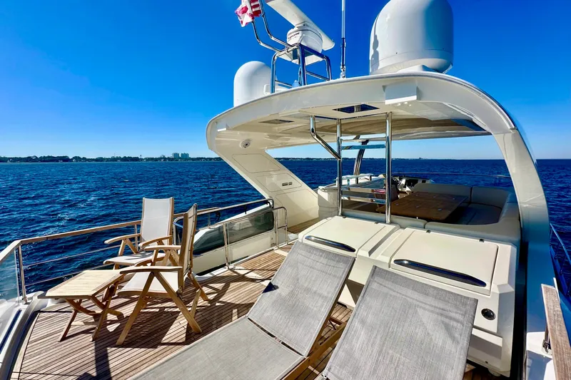  Yacht Photos Pics Luxurious 2016 Absolute 72 FLY yacht with spacious deck and ocean view.