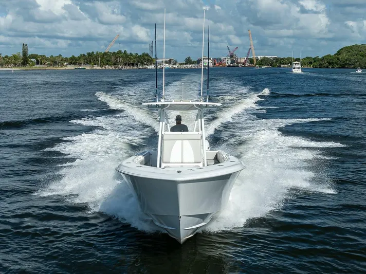Baker Acted Yacht Photos Pics 2020 Contender 35ST boat cruising on open water.