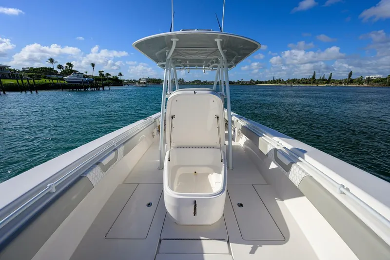 Baker Acted Yacht Photos Pics 2020 Contender 35ST boat with open deck and center console on the water.