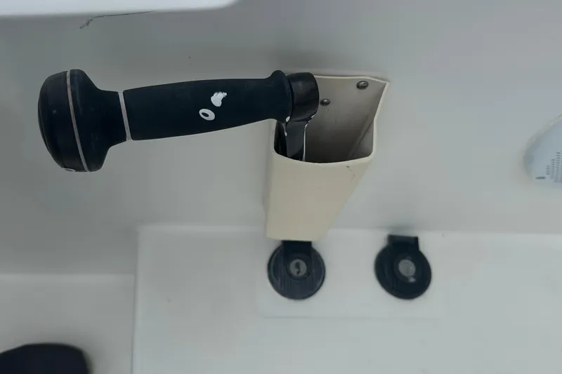  Yacht Photos Pics Boat throttle lever on a 2010 Lagoon 500 yacht control panel.