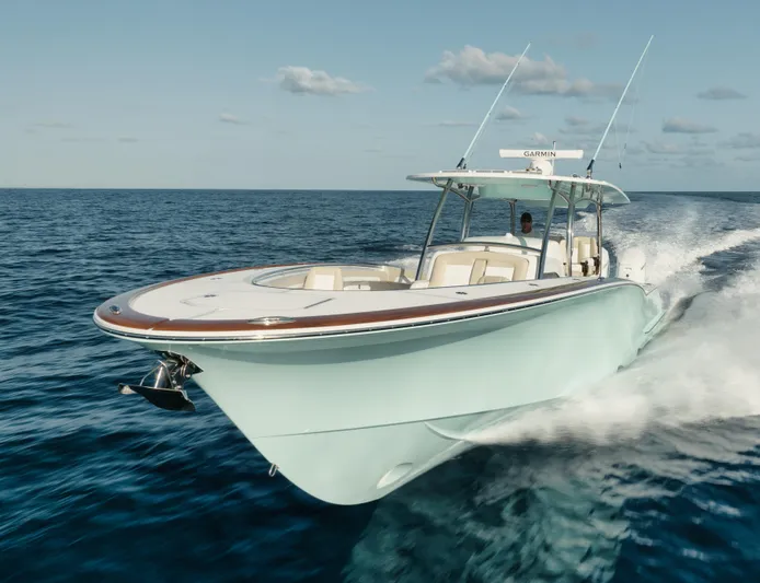  Yacht Photos Pics 2025 Mag Bay 43 CC cruising on open water.