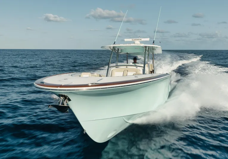  Yacht Photos Pics 2025 Mag Bay 43 CC cruising on open water.