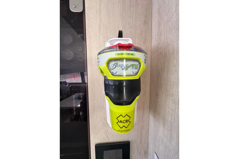 Daylight Yacht Photos Pics Emergency beacon mounted on a Leopard 40 yacht, 2018 model.